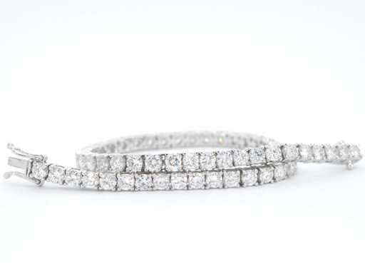 Witgouden tennisarmband 6.30 carat diamant