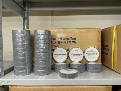 Banda izolatoare electrică PVC pentru lot, 0,2mm x 19mm x 20m gri (3500x)