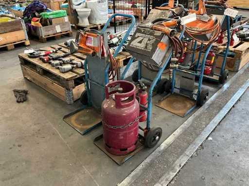 Ripack Heat Shrink Gun and Gas Bottle Trolley (2x)