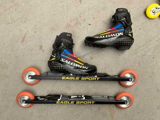 Salomon rollerski + schoen maat 38