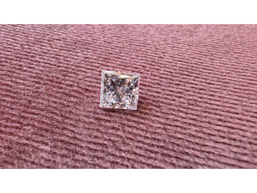 Diamant - env. 1,50 carat - Diamant taille princesse (certifié)
