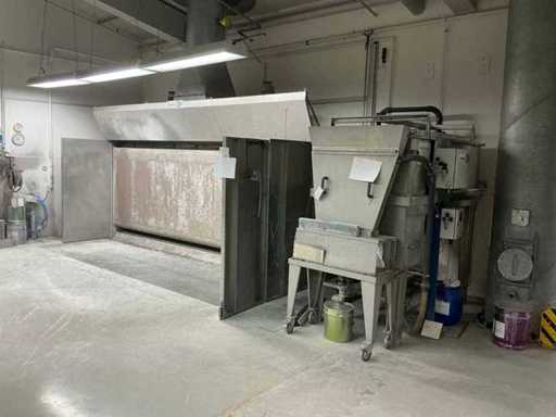 RIPPERT RWS 5000 N spraying system including paint supply & paint booth, sprinkled with water (2010)