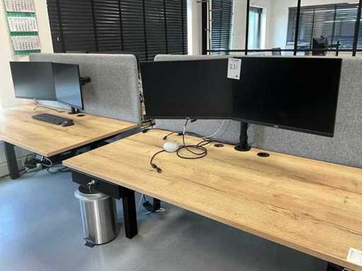 Dell/HP monitor met 3 dockingstations (14x)