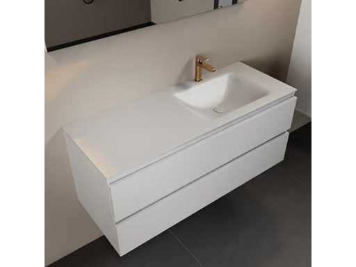 Dulapul de baie albe 120cm dreapta