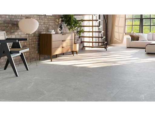 Natural stone tiles and washbasins