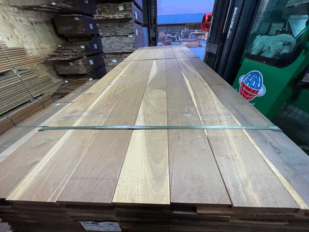 Ipé hardhouten planken geschaafd 21x145mm, lengte 305cm (80x)