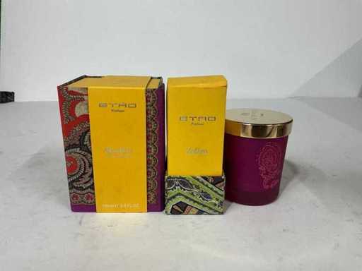 Etro Perfume, scented candle and diffuser