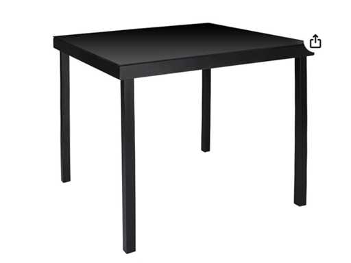 Ultrasport Gartentisch mit Glasplatte – Silber (3x)