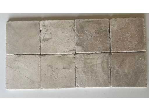 Dalle de sol mat en marbre en pierre naturelle 10x10x1 cm 63 m²