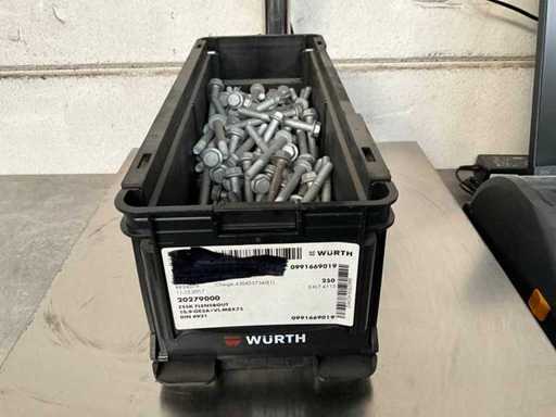 Würth 9.34 kg Zeskant flensbout M8x75 in stapelbare bak