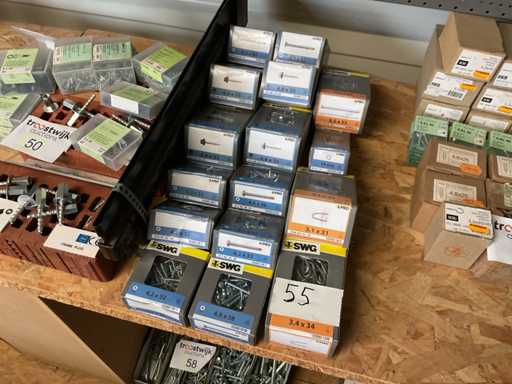 Kisten, Schrauben, Klammern, Nägel