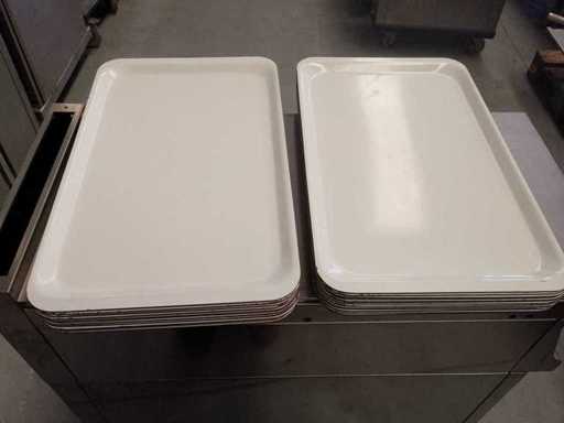 Weiß lackierte Tabletts (20x)