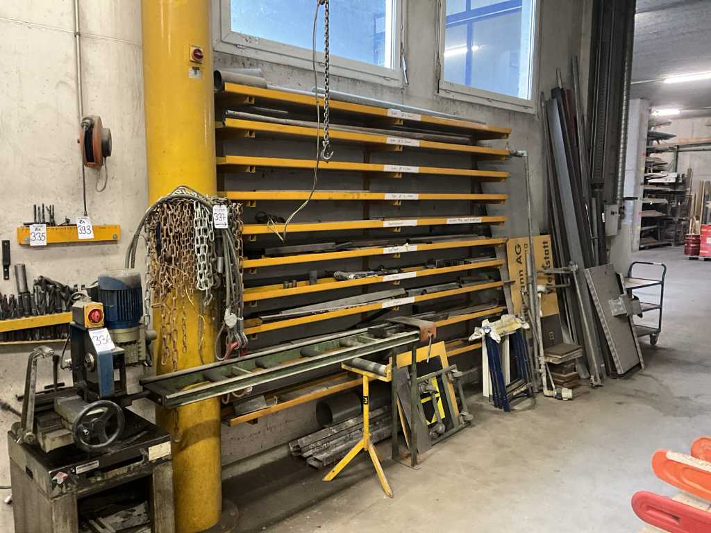 Cantilever rack with contents and miscellaneous