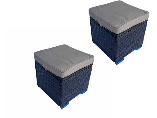 MaxxGarden - Scaun pentru picioare - Bancă de grădină 40x40cm maro 2 piese