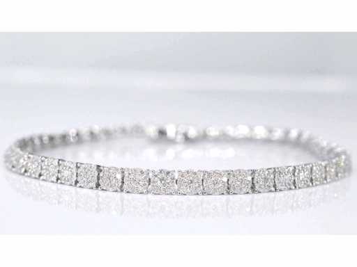 Witgouden tennisarmband met diamanten 3.00 carat