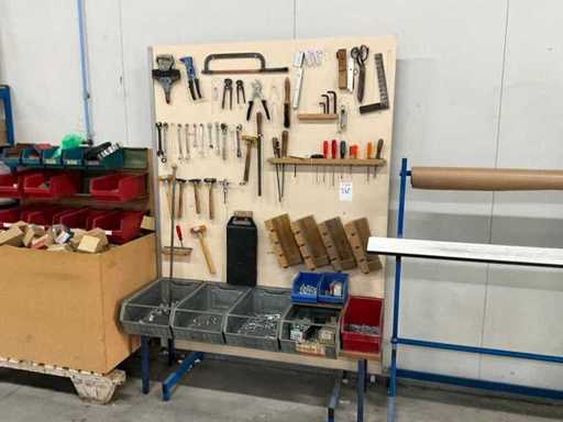 Tool board with tools