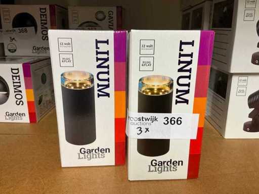 Éclairage extérieur Luminaires de jardin Linum (3x)