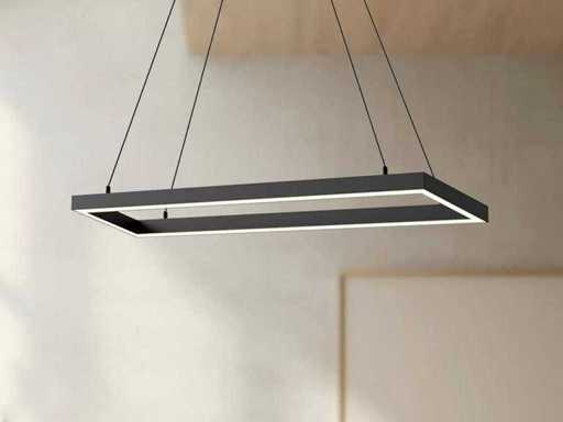2 x Quattro Square 40 x 80 cm hanging lamp black