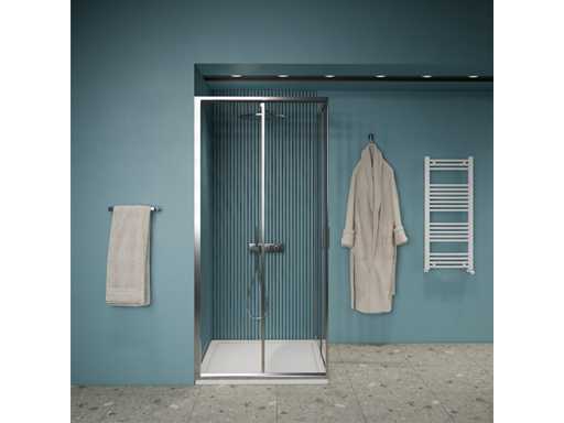 Gliss-Design – Doppel – Duschkabine Doppel-Schiebetür 80 x 80 cm Chrom