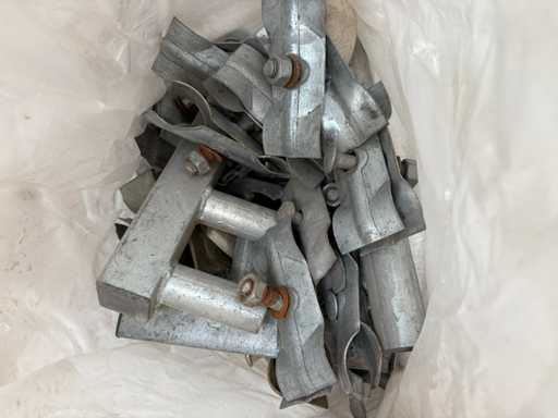 Batch of construction fence clamps