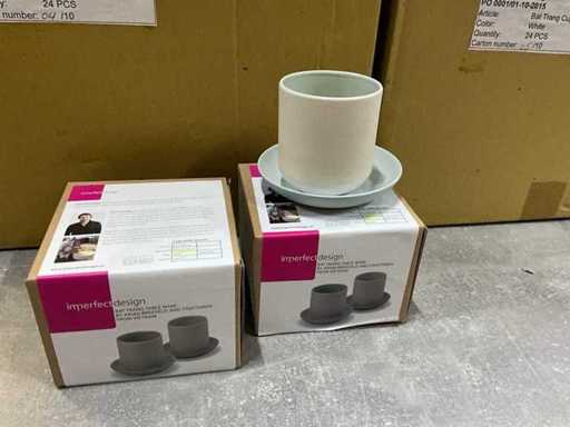 Imperfectdesign keramiek kop & schotel set (56x)