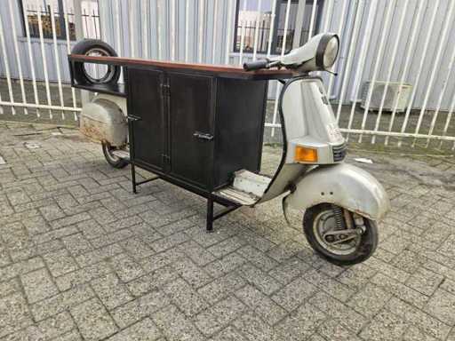 Vintage scooter bar - 250 x 66 x 105 cm