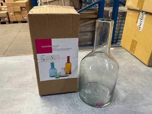 Imperfectdesign caraf transparant glas +/- Ø12 x 25 cm hoog (50x)