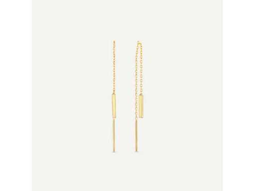 TOV Essentials Staaf Pull Through 14k Oorhangers