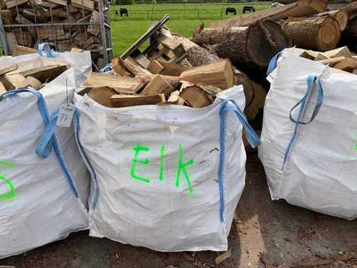 Haardhout gekloofd Eiken in big bag ca 0,9 m³