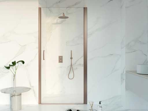 Douchedeur 100x200cm anti kalk brushed copper