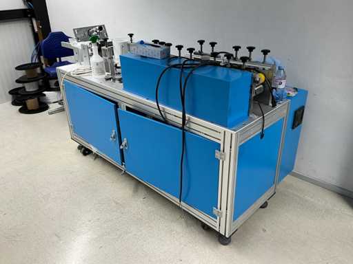 Various incomplete face mask production machines