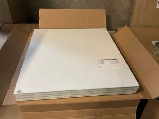 Schüller Snow White HPL wall shelves thickness 50 mm (2x)