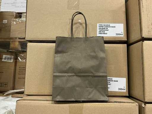 Papierowe torby nośne 22x18x8cm cappucino (2000x)