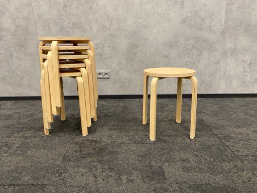 6 sgabello di legno
