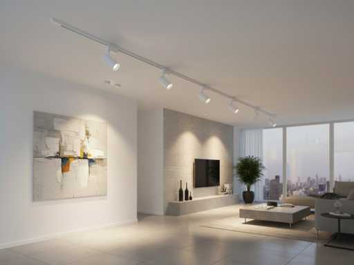 Éclairage de rails PRO Set 2 mètres avec 6 pièces 18W 4000K Track Spot (4x)