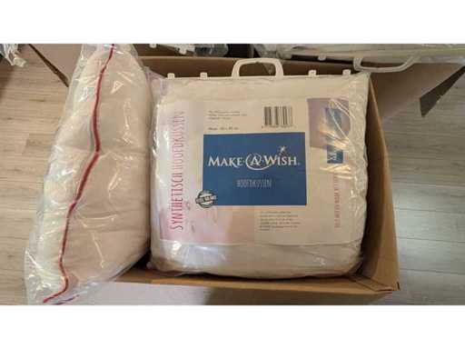 Oreillers, 2 ensembles, 60 x 60 cm, 700 grammes