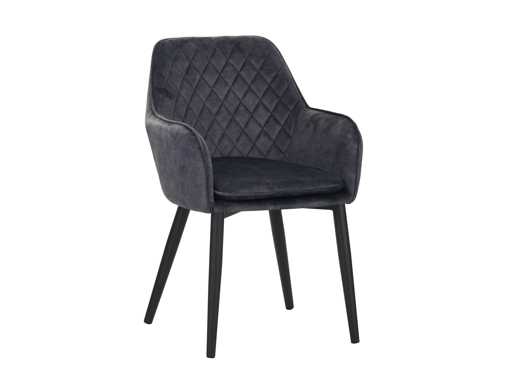 Colenis – Jay Esssessel – Set von 6 – Grau – Samt – Samt – Mit Armlehne