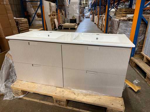 Mobilier de baie taupe cu chiuvet? dubl?