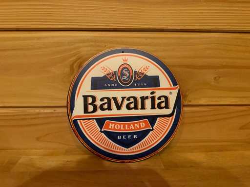 Metal advertising sign round 20cm