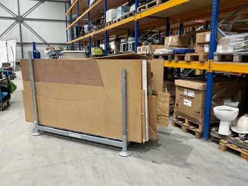 Batch of wood and wooden plates