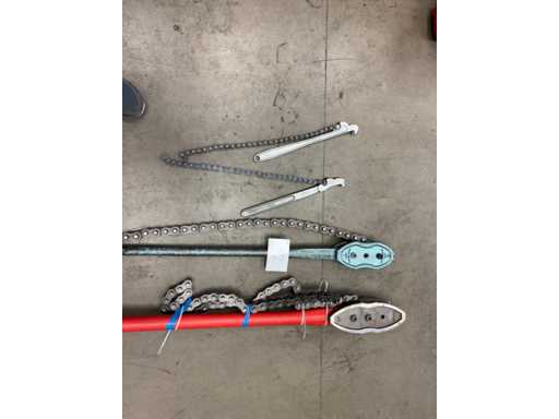 Chain Pipe Wrenches – Ridgid, Rothenberger – 4 pcs.