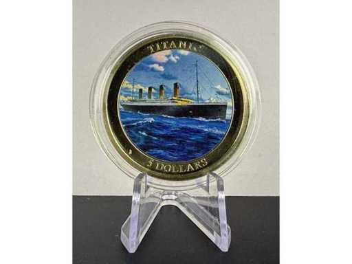 Titanic 5 Dollars Liberia 2006 Farbprägung Sammlermünze