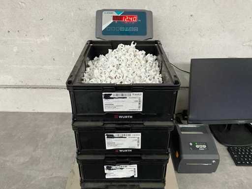 Würth 12.40 kg Kunststof clip voor koper buis D12 mm in stapelbare bak