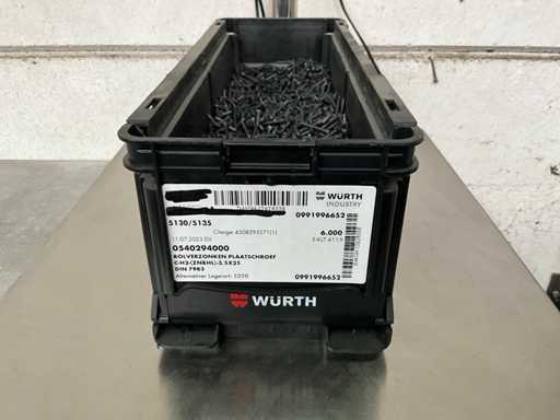 8.61 kg Countersunk sheet metal screw black 3.5 x 25 in stackable container