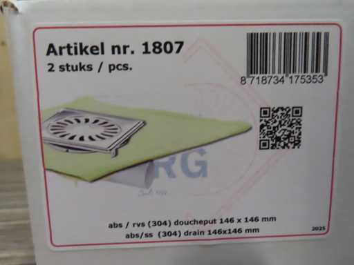 Van den Berg – 1807 – Edelstahl-Duschabfluss (16x)