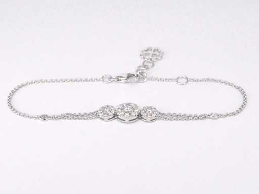 Witgouden armband met diamanten