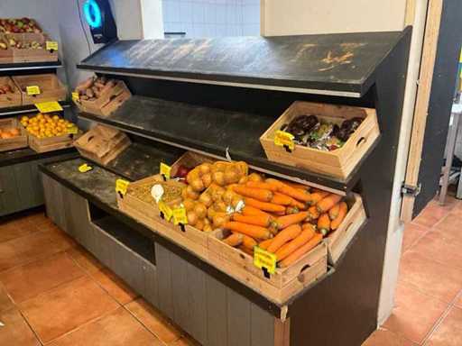 Mobilier rustic pentru fructe și legume - Raft pentru magazine