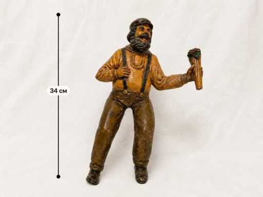 Statuetta rustica di contadini
