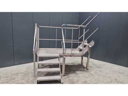 Stainless steel platform with stairs