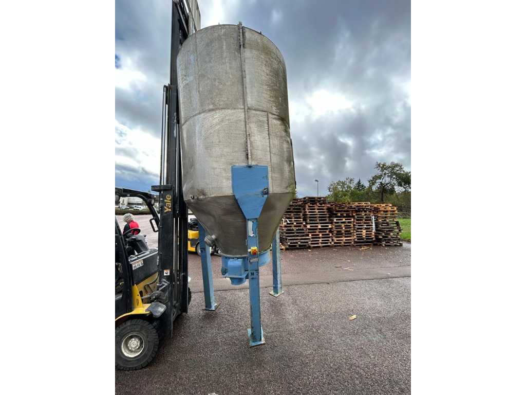 Préviero - Stainless steel storage silo with extractor